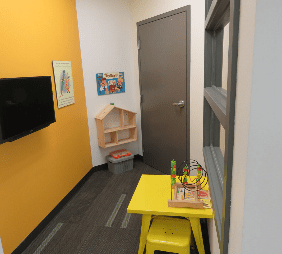 children friendly area in dental clinic